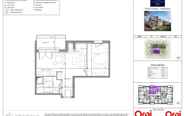 Appartement à vendre    2 pièces • 42,70 m2 Cabourg