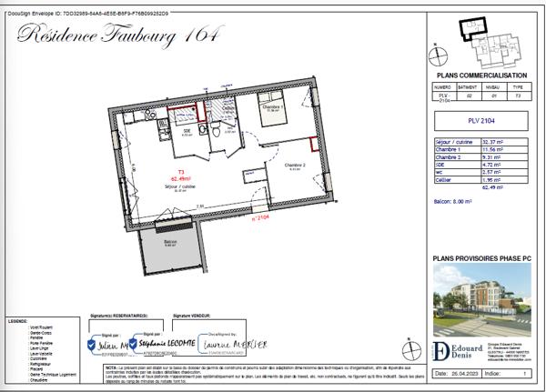 Appartement neuf - Orleans 3 pièce(s) 62.49 m2