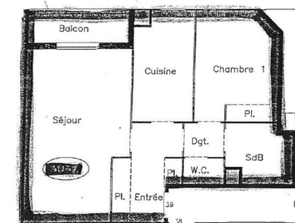 Appartement COURBEVOIE - 2 pièces - 52.30 m2