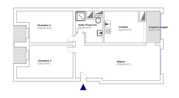 Bel appartement T3 lumineux de 55 m² – Résidence Le Las Plaisance