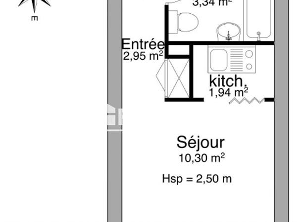 Location Studio 18.53 m² - 20 BIS RUE ETIENNE DOLET Clermont Ferrand 63000