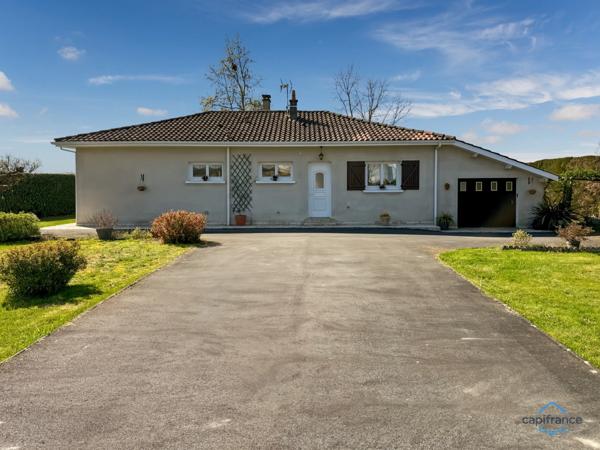 Dpt Gers (32), à vendre BARCELONNE DU GERS Maison T4 de 105 m² habitables en plain-pied + garage attenant de 33 m² + grande terrasse couverte de 50 m² sur 5549 m² de terrain