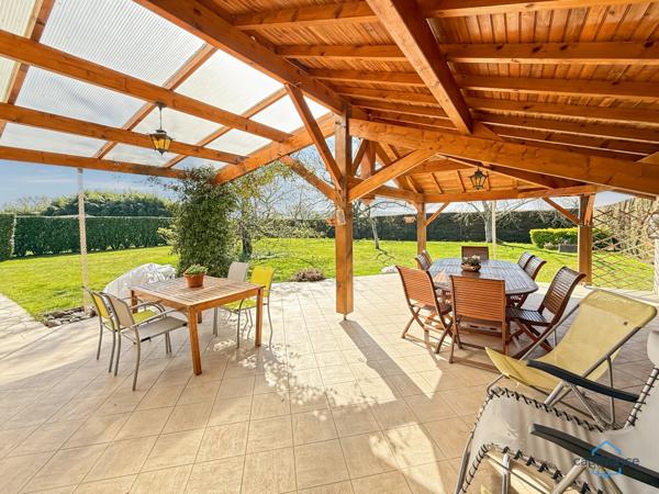 Dpt Gers (32), à vendre BARCELONNE DU GERS Maison T4 de 105 m² habitables en plain-pied + garage attenant de 33 m² + grande terrasse couverte de 50 m² sur 5549 m² de terrain