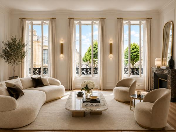 Bordeaux - Place Amédée Larrieu- Appartement de caractère de 78m² avec volumes généreux et vue dégagée avec fo