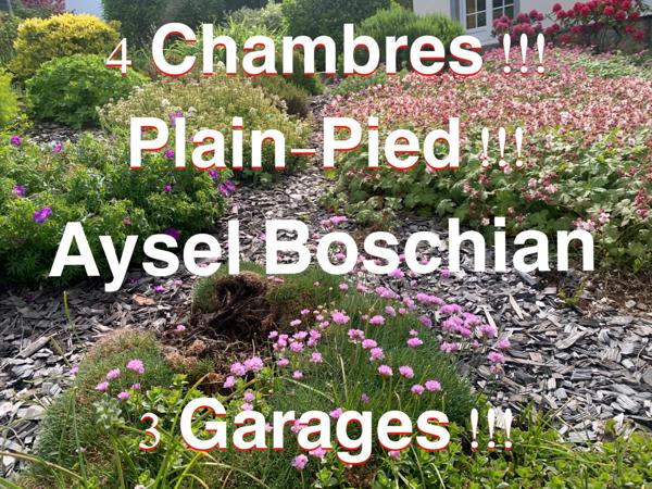 MAISON INDIVIDUELLE- PLAIN- PIED- 128M2 -4 CHAMBRES - 3 GARAGES - PARKING- TERRAIN - SOUS-SOL COMPLET -LEXY