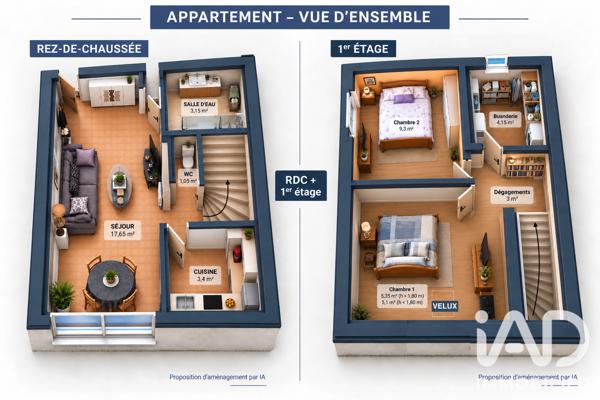 Appartement à vendre 3 pièces 47 m² Valras-Plage