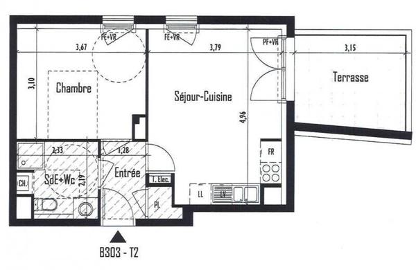 Appartement 2 pièces - 44120 Vertou