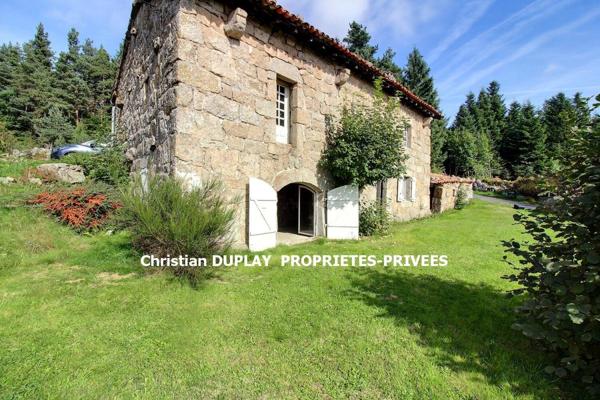 SAINT PAL DE MONS 43620 rare à la vente EXCLUSIVITE authentique fermette en pierre offrant une vue panoramique sur les sucs et les villages environnants