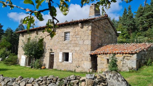 SAINT PAL DE MONS 43620 rare à la vente EXCLUSIVITE authentique fermette en pierre offrant une vue panoramique sur les sucs et les villages environnants