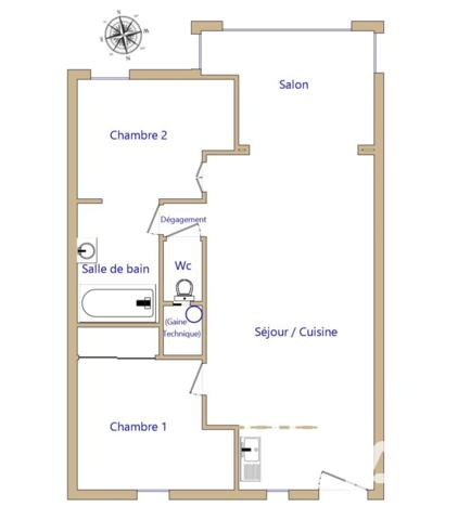 Appartement à vendre 2 pièces 41,5 m² Cagnes-sur-Mer