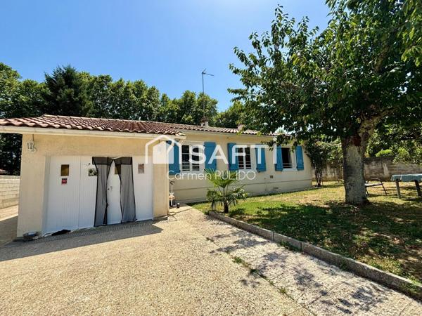 Maison de plain pied avec 3 chambres, garage et jardin : proche des comodités !