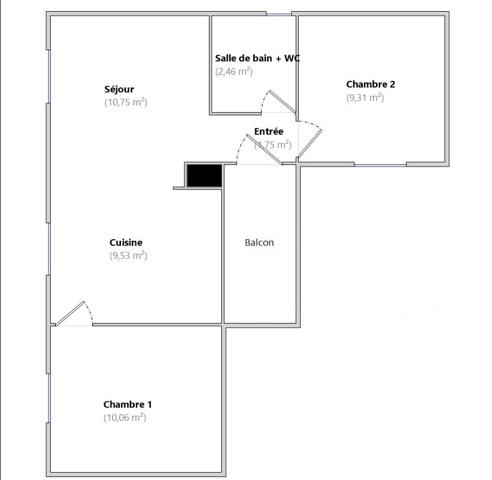 Appartement à vendre 3 pièces 44 m² Villejuif