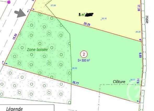 Terrain à vendre  500 m 2   ST GILDAS DE RHUYS  - 56