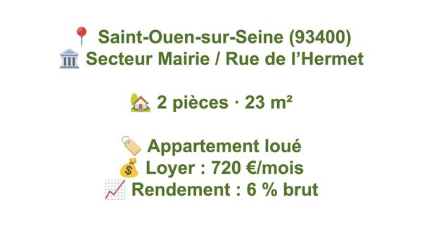 Appartement 2 pièces - 23 m²