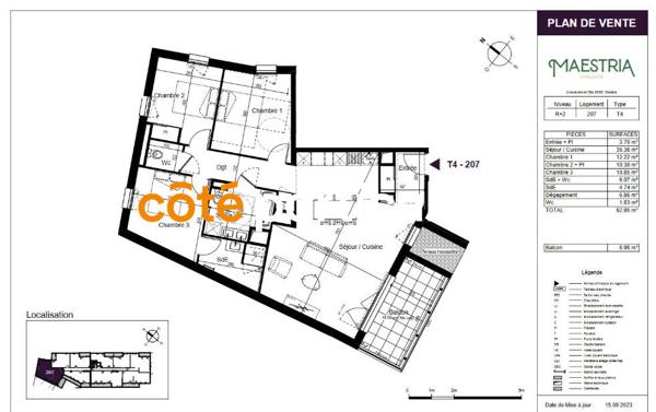 Vente Appartement92,95 m² - 4 Pièces - CHALLANS (85300)