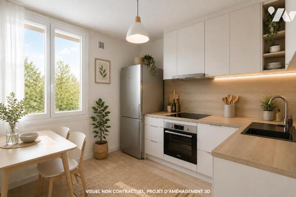 Lyon 5ème – T4 de 66,70m² au dernier étage avec balcon et vue panoramique