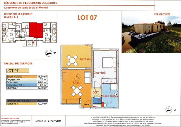 Appartement à vendre  2 pièces - 43 m2 SANTA LUCIA DI MORIANI - 202