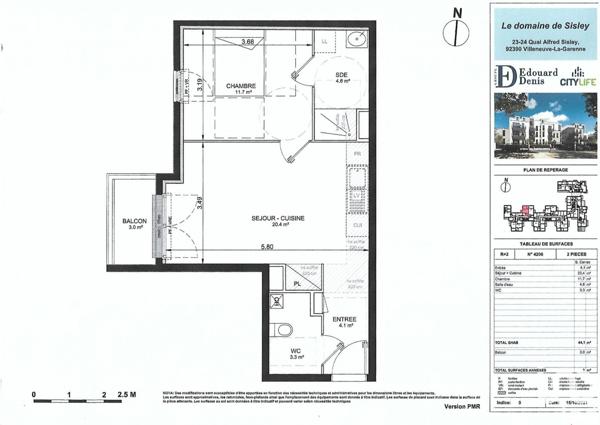 Appartement à vendre 2 pièces 44 m² Villeneuve-la-Garenne