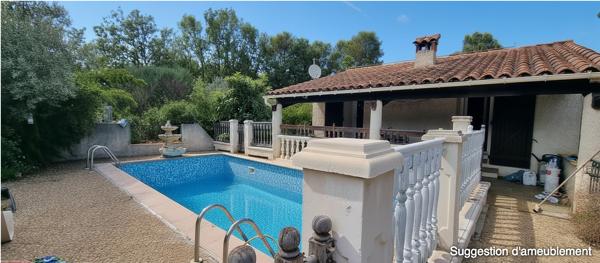 Villa individuelle 3/4p 80m2 Piscine 1230m2 Jardin