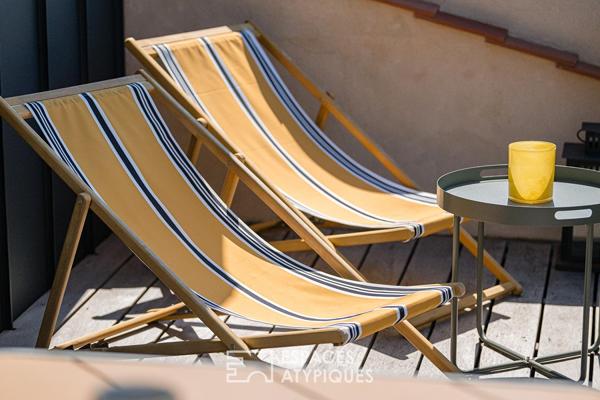 L’appartement comme une maison avec terrasse