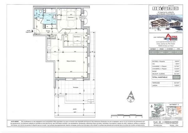 Appartement T3 à vendre  3 pièces - 72,05 m2 LA CHAPELLE D ABONDANCE - 74