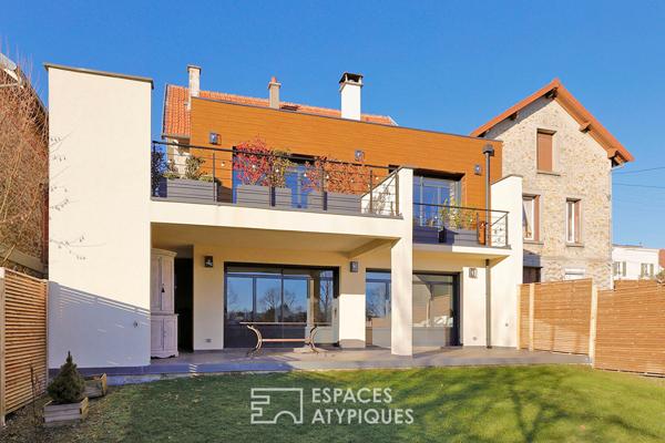 Maison meulière avec extension contemporaine