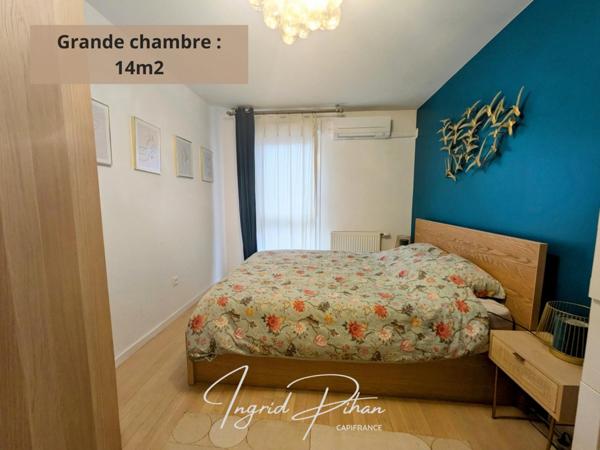 Appartement T3 : 71m2 + Terrasse de 58m2 et 2 PARKINGS - Coeur de Ville - BEZONS (95)