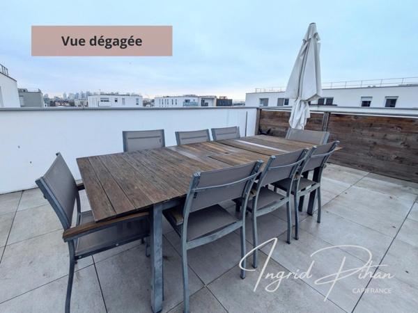 Appartement T3 : 71m2 + Terrasse de 58m2 et 2 PARKINGS - Coeur de Ville - BEZONS (95)
