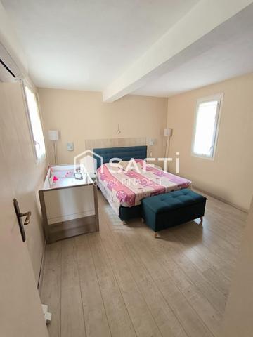 Maison d'habitation 3 faces, 4 chambres, garage, patio