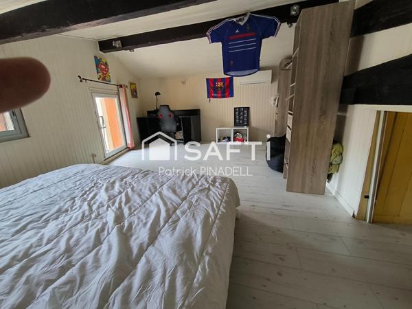 Maison d'habitation 3 faces, 4 chambres, garage, patio