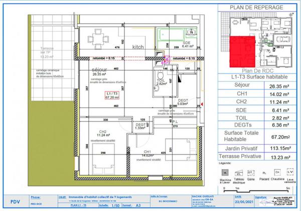 Appartement Vetraz Monthoux 3 pièce(s) 67.20 m2