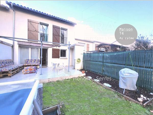 MAISON T4  avec  Jardin et Patio + Garage à Montgiscard