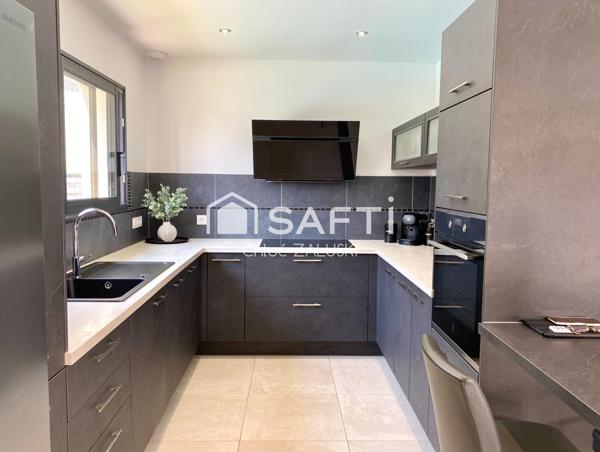 Villa contemporaine piscine, chambre de plain pied