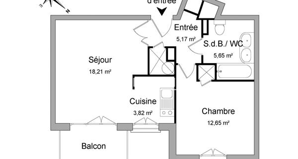 Location Appartement 2 pièces 45.5 m² - Châtenay-malabry 92290