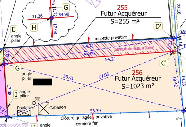Terrain Constructible de 1 278 m² au calme en centre-ville de LABASTIDE SAINT PIERRE