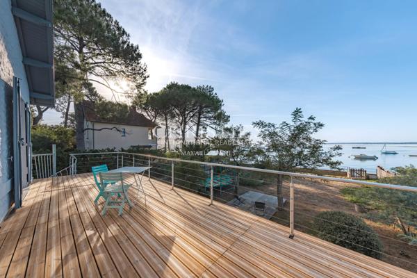 Presqu’île du Ferret, à CLAOUEY, 1ère ligne charmante de 150m² avec 5  suites.