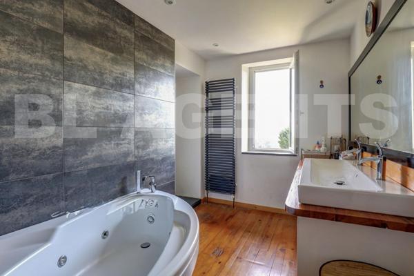 AUTHENTIQUE LONGERE AVEC PSICINE ET PARC PAYSAGER A ST AGNAN