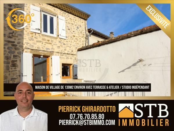 Maison ancienne à vendre, 5 pièces - Flaviac 07000