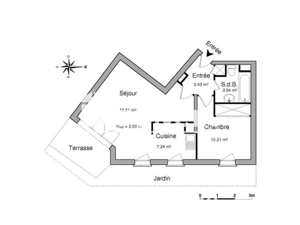 Location Appartement 2 pièces 43.33 m² - 257 RUE RENEE DARRIET Mont-de-marsan 40000