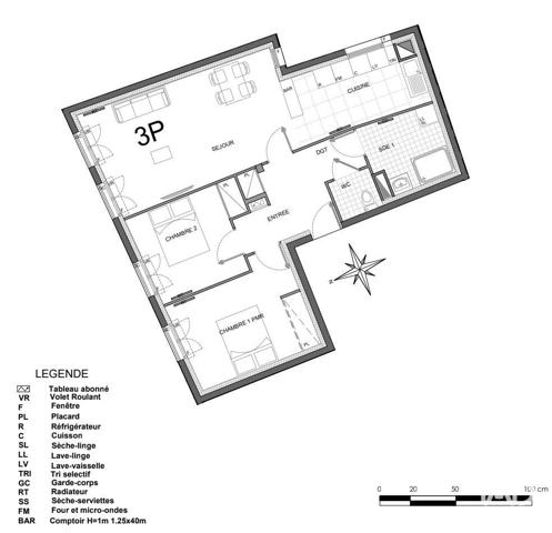 Appartement à vendre 3 pièces 69 m² Trilport