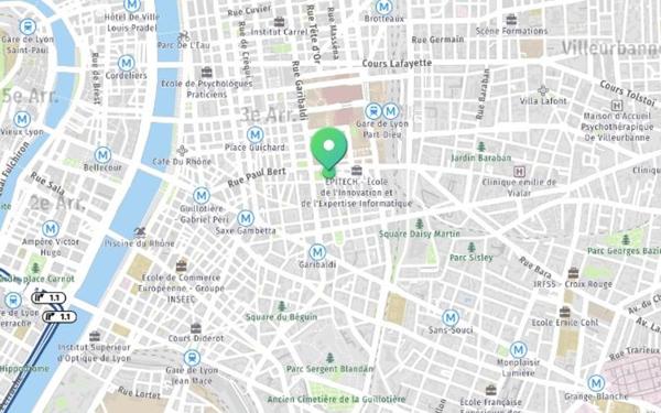 Appartement à louer    2 pièces •  Lyon 3