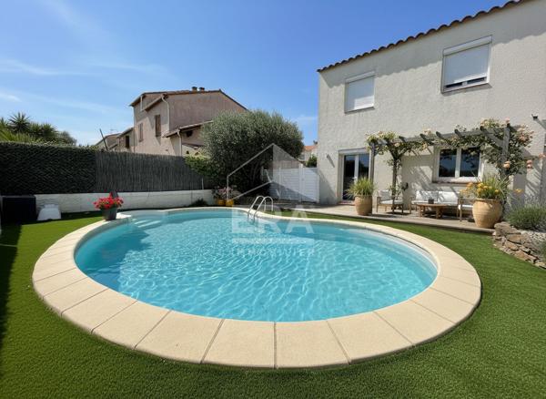 Villeneuve de la Raho : Maison 6 pièces, 4 chambres et jardin avec piscine à vendre