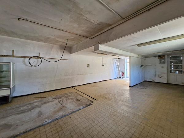 Ensemble immobilier composé d'un local commercial, d'un appartement à réhabiliter et d'une vaste dépendance