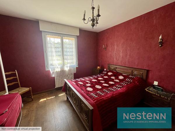 Vente d'une maison vivable de plain-pied, à rénover,  5 chambres - Saint-Goueno