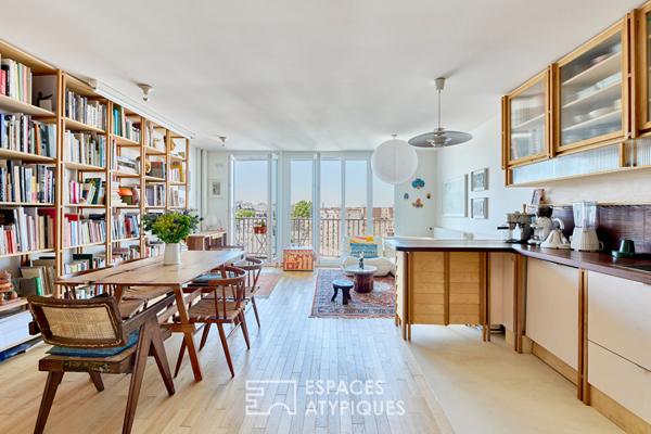 Appartement refait par architecte en étage élevé