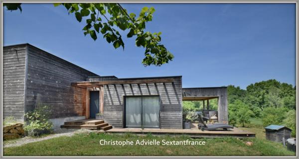 Maison ossature bois RT 2012, plain pied , 4 chambres, terrain de 6177 M2 en fond d'impasse avec belle vue