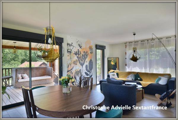 Maison ossature bois RT 2012, plain pied , 4 chambres, terrain de 6177 M2 en fond d'impasse avec belle vue