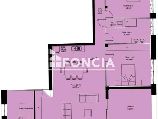 Location Appartement 3 pièces 94 m² - Boen Sur Lignon 42130