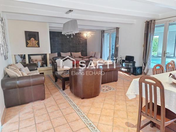 Maison familiale de 5 chambres sur 1500 m2 de terrain arboré et clos