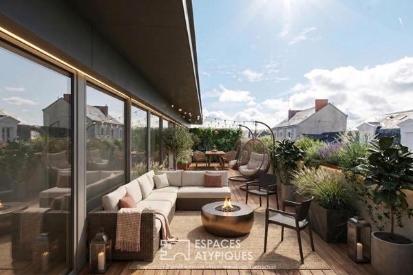 Le Panoramique : Appartement loft contemporain en dernier étage Place Lafayette